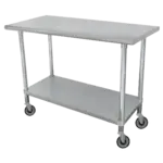 Advance Tabco MSLAG-304C-X Work Table,  40" - 48", Stainless Steel Top