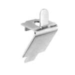 AllPoints Foodservice Parts & Supplies Shelving Clip, Silver, Zinc, Pilaster, Square, Slotted, Allpoints Foodservice Parts 261877