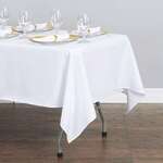 AMBASSADOR LINEN Tablecloth, 60X102, White, Polyester, Ambassador Linen 60102-010101