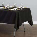 AMBASSADOR LINEN Tablecloth, 60"X102", Black, Polyester, Ambassador Linen 60102-010111