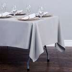 AMBASSADOR LINEN Tablecloth, 60"X102", Silver, Polyester, Rectangular, Ambassador Linen 60102-010115