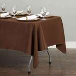 AMBASSADOR LINEN Tablecloth, 60"x102", Chocolate, Polyester, Linen Tablecloth 60102-010127