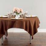 AMBASSADOR LINEN Tablecloth, 70", Chocolate, Polyester, Square, Ambassador Linen 70SQR-010127
