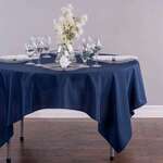 AMBASSADOR LINEN Tablecloth, 70", Navy Blue, Polyester, Square, Ambassador Linen 70SQR-010178