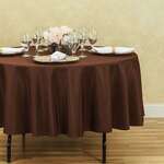 AMBASSADOR LINEN Tablecloth, 90", Chocolate, Polyester, Round, Ambassador Linen 90RND-010127