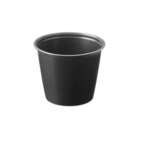 AMHIL ENTERPRISES Souffle Cup, 5.5 Oz, Black, Plastic, (250/Case), Amhil Enterprise ASB550P