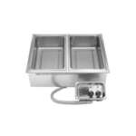 APW Wyott Hot Food Table, 7.89 Cu. Ft, Stainless Steel, 2 Well, Drop-In, APW HFW-2
