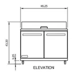 Arctic Air AMT48R Refrigerated Counter, Mega Top Sandwich / Salad Un