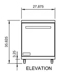 Arctic Air AUC27F Freezer Counter, Work Top