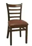 ARVESTA Chair, Walnut, Wood Frame and Seat, Ladder Back, Arvesta WCH-10W-WS