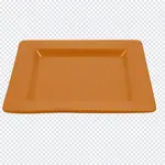 6¼″ Cheddar Orange Square Ceramic Plate