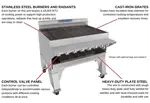 Bakers Pride CH-8 Charbroiler, Gas, Floor Model