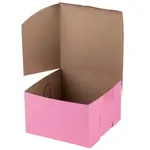 ARVESTA (DISPOSABLES) Bakery Box; Pink Board; L 8 In.; W 8 In.; H 3 In.