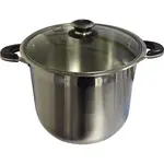 Ballington 24 Qt. Stainless Steel Stock Pot with Glass Lid and Riveted Handles