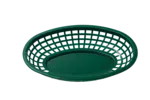 Basket, 9-3/8" x 6" x 1-7/8", Forest Green, Polyethylene, Oval, TableCraft 1074FG