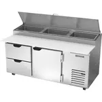 Beverage Air DPD72HC-2 Refrigerated Counter, Pizza Prep Table