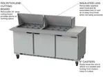 Beverage Air SPE72HC-24M Refrigerated Counter, Mega Top Sandwich / Salad Un