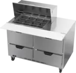 Beverage Air SPED48HC-12M-4 Refrigerated Counter, Mega Top Sandwich / Salad Un