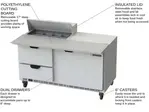 Beverage Air SPED60HC-08C-2 Refrigerated Counter, Sandwich / Salad Unit