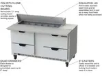 Beverage Air SPED60HC-12C-4 Refrigerated Counter, Sandwich / Salad Unit