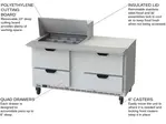 Beverage Air SPED60HC-12M-4 Refrigerated Counter, Mega Top Sandwich / Salad Un