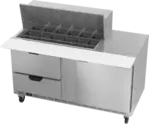 Beverage Air SPED60HC-18M-2 Refrigerated Counter, Mega Top Sandwich / Salad Un