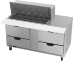 Beverage Air SPED60HC-18M-4 Refrigerated Counter, Mega Top Sandwich / Salad Un