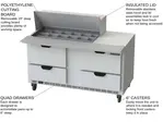 Beverage Air SPED60HC-18M-4 Refrigerated Counter, Mega Top Sandwich / Salad Un