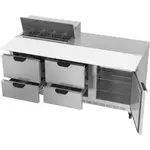 Beverage Air SPED72HC-08C-4 Refrigerated Counter, Sandwich / Salad Unit