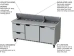 Beverage Air SPED72HC-18-2 Refrigerated Counter, Sandwich / Salad Unit