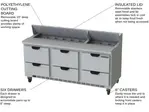 Beverage Air SPED72HC-18-6 Refrigerated Counter, Sandwich / Salad Unit