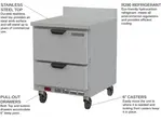 Beverage Air WTFD27AHC-2 Freezer Counter, Work Top