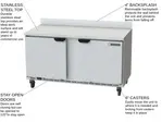 Beverage Air WTR60AHC Refrigerated Counter, Work Top
