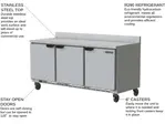 Beverage Air WTR72AHC Refrigerated Counter, Work Top