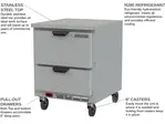 Beverage Air WTRD27AHC-2-FLT Refrigerated Counter, Work Top