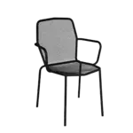 BFM DV354BL Chair, Armchair, Stacking, Outdoor