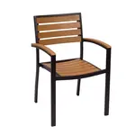 BFM PH101CTKBL Chair, Armchair, Stacking, Outdoor