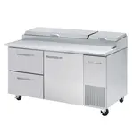 Blue Air BAPP67-D2L-HC Refrigerated Counter, Pizza Prep Table