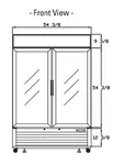 Blue Air BKGF49-HC Freezer, Merchandiser