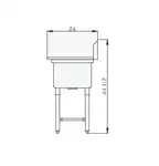 Blue Air BS2-18-12/N Sink, (2) Two Compartment