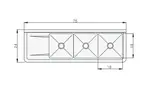 Blue Air BS3-18-12/L Sink, (3) Three Compartment