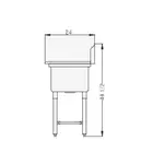 Blue Air BS3-18-12/N Sink, (3) Three Compartment