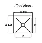 Blue Air BSP-18 Sink, (1) One Compartment