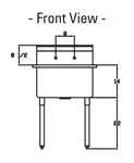 Blue Air BSP-24-14 Sink, (1) One Compartment