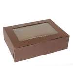 BOXIT CORPORATION Bakery/Cupcake Box, 14" x 10" x 4", Kraft, Paperboard, 12 Cup/24 Mini Cup, w/ Window (100/Case) Box-it 14104W-513
