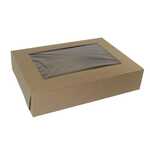 BOXIT CORPORATION Bakery / Cupcake Box, 19" x 14" x 4", Kraft, Paperboard, 12 Jumbo Cup, w/ Window, (50/Case) Box-it 19144W-501