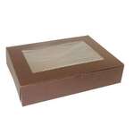 BOXIT CORPORATION Bakery/Cupcake Box, 19" x 14" x 4", Chocolate, Paperboard, 12 Jumbo Cup, (50/Case) Box-it 19144W-513