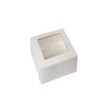 BOXIT CORPORATION Bakery/Cupcake Box, 7" x 7" x 2-1/2", White, Paperboard, 4 Mini Cup, (100/Case) Box-it 772W-126