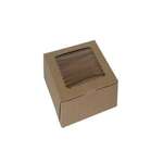 BOXIT CORPORATION Bakery/Cupcake Box, 7" x 7" x 2-1/2", Kraft, Paperboard, 4 Mini Cup, (100/Case) Box-it 772W-501