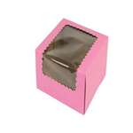 BOXIT CORPORATION Bakery/Cupcake Box, 7" x 7" x 4", Strawberry, Paperboard, 4 Cup, (200/Case) Box-it 774W-195